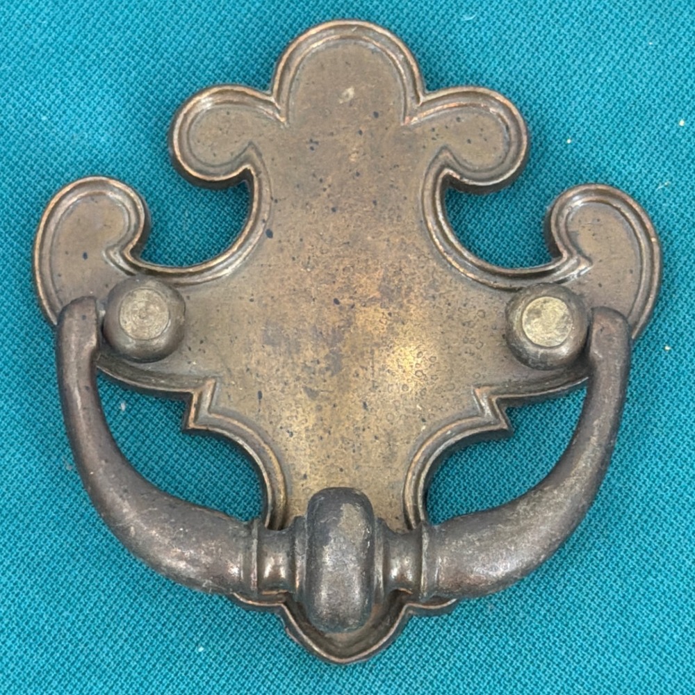 Vintage Brass Batwing Drop Bail Drawer Pull E 588 DC Ornate Furniture Hardware